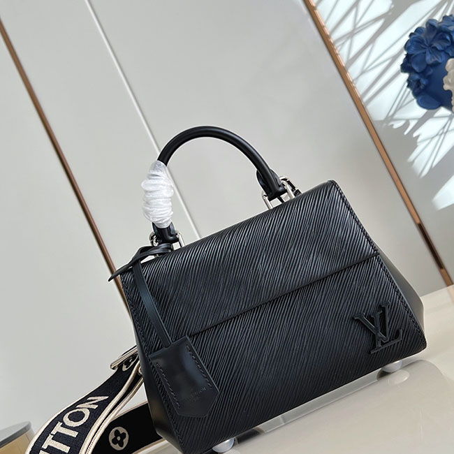 Túi LV Cluny mini Monogram đen vân sóng TLV134