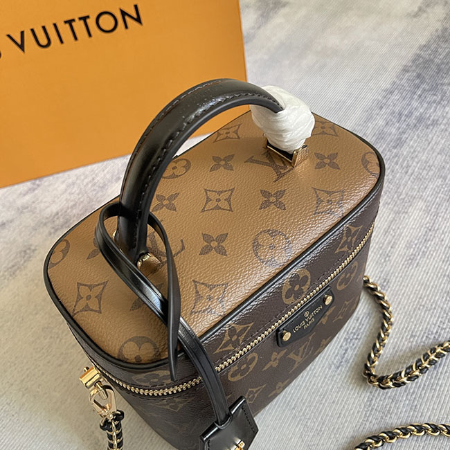 Túi LV hộp Vanity PM monogram nâu 2