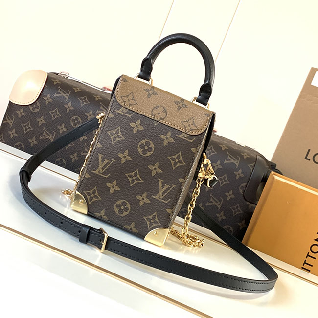 Túi lv dáng Hộp Camera Box đứng like auth 11 5