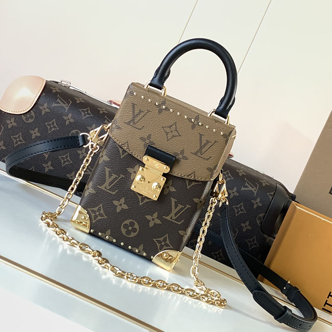 Túi lv dáng Hộp Camera Box đứng like auth 11