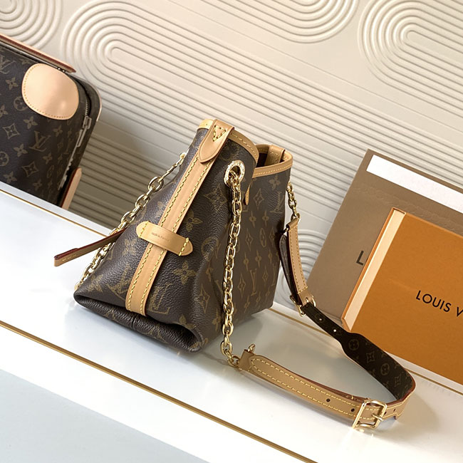 Túi LV CarryAll BB monogram nâu 3