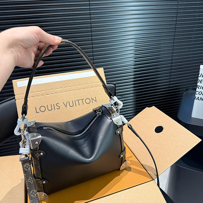 Túi LV Side Trunk Vibe đen MM sang trọng 6