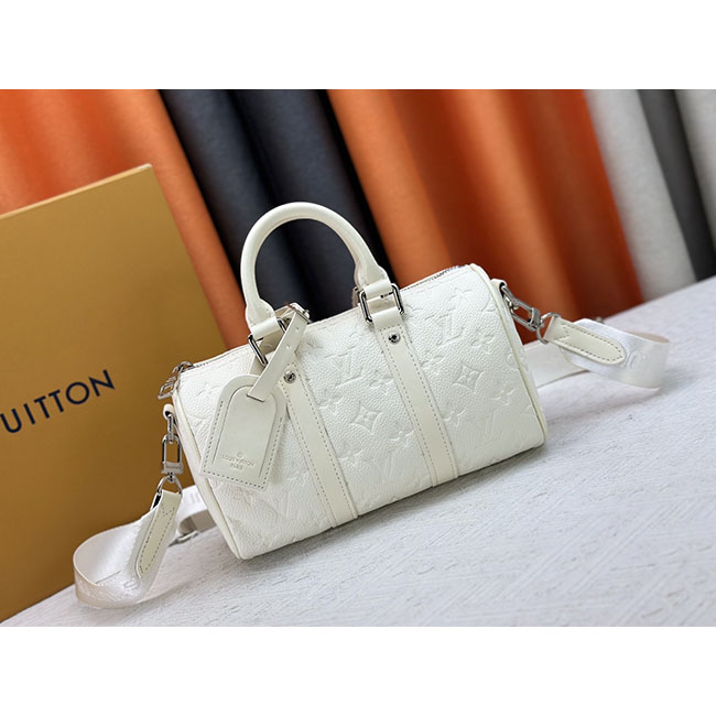 Túi đeo chéo lv Keepall Bandoulière 25 trắng TNLV065