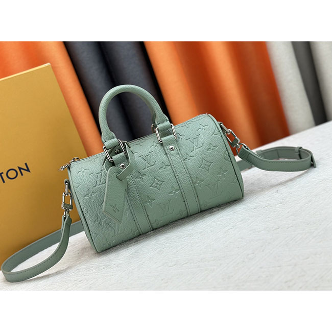 Túi đeo chéo lv Keepall Bandoulière 25 xanh TNLV064