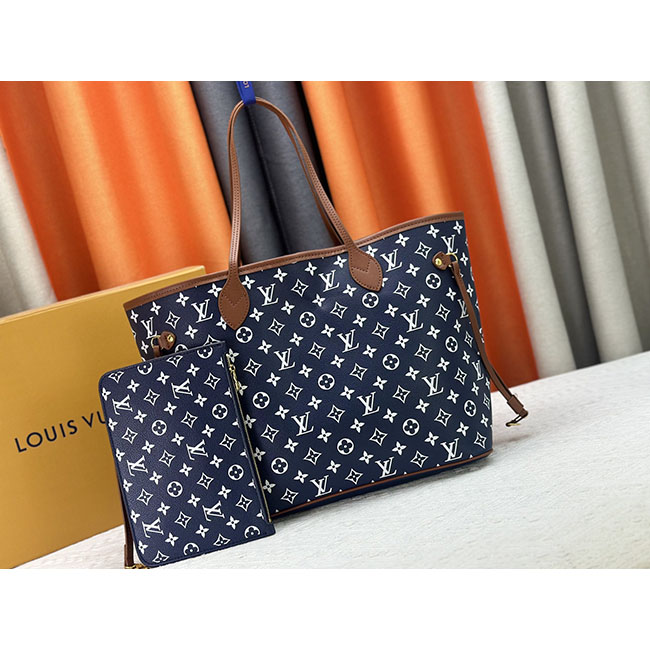 Túi lv neverfull MM xanh than TN070