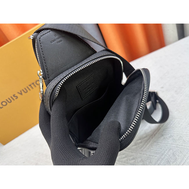 Túi đeo chéo nam LV Avenue Slingbag PM đen 4