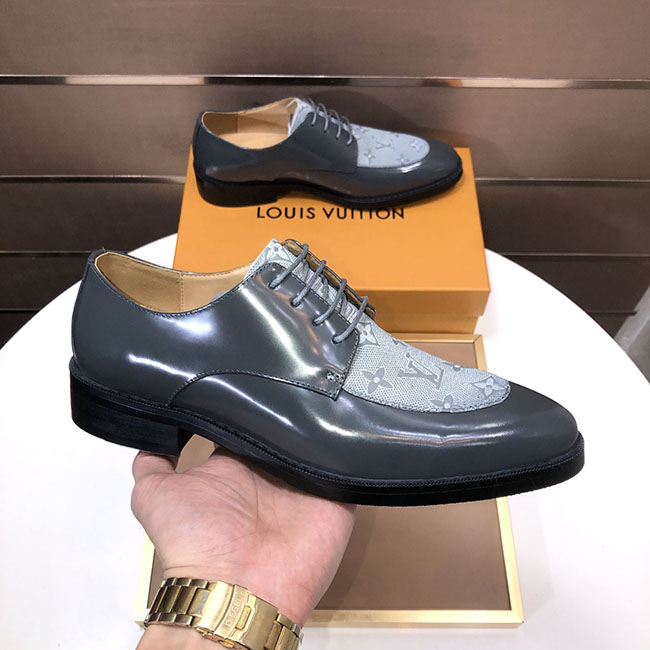 Giày lv loafer buộc day 2 màu MK349