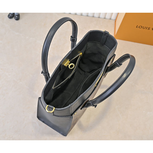 Túi LV On My Side MM đen nâu hàng hiệu 3