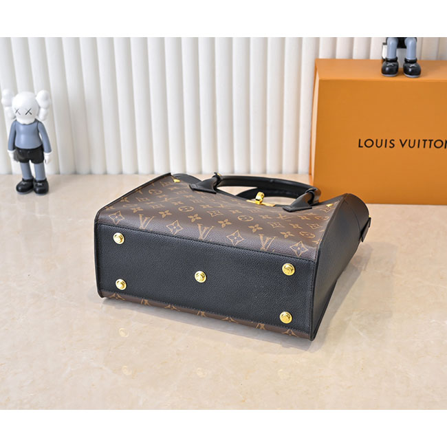 Túi LV On My Side MM đen nâu hàng hiệu 7