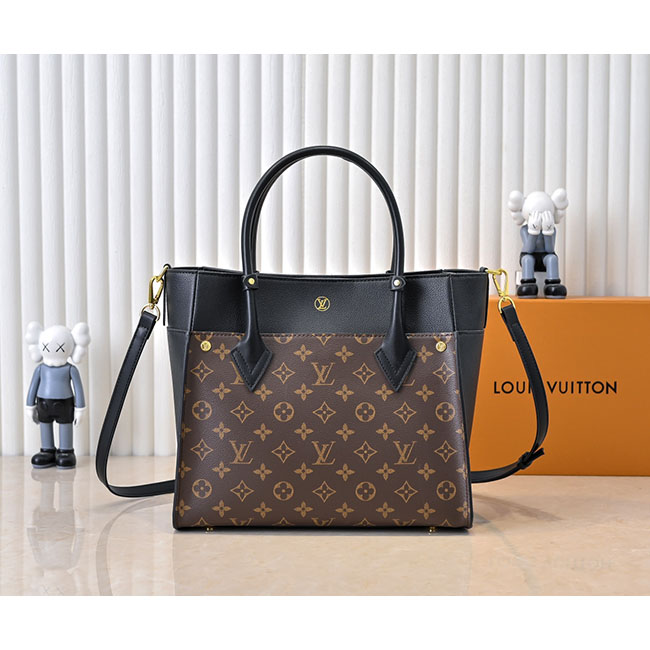 Túi LV On My Side MM đen nâu hàng hiệu 8
