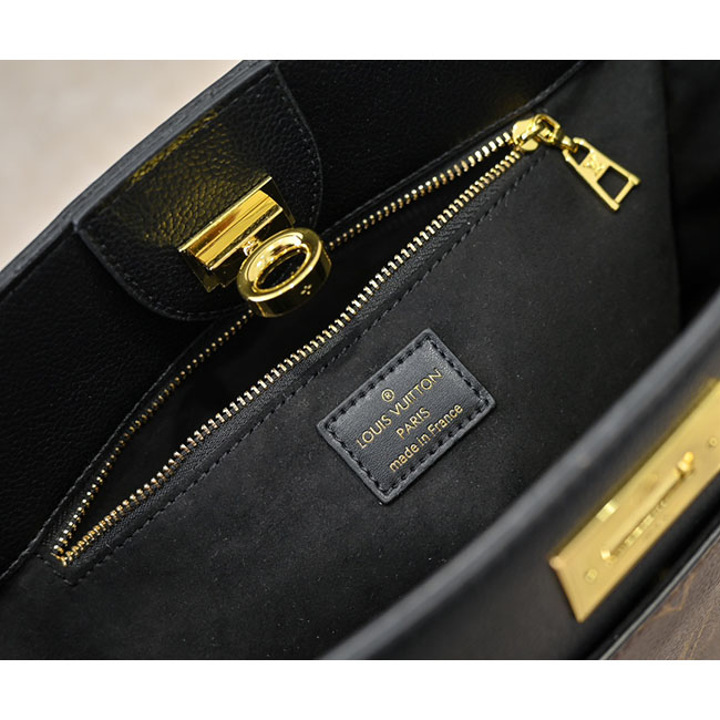Túi LV On My Side MM đen nâu hàng hiệu 9