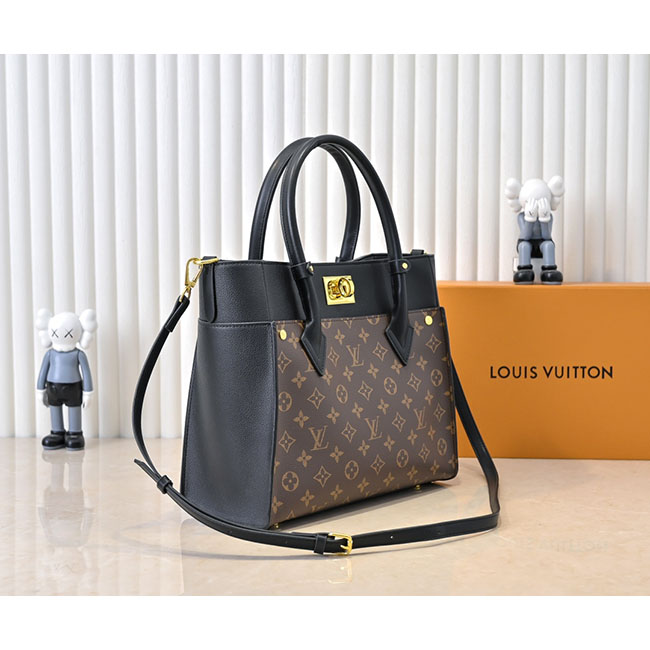 Túi LV On My Side MM đen nâu hàng hiệu 2