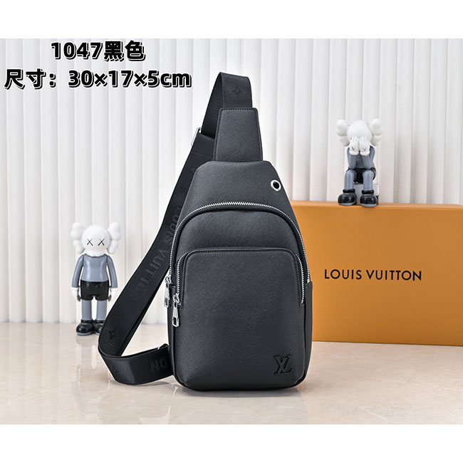 (2 màu)Túi đeo chéo nam LV Avenue Slingbag vân chéo TNLV010