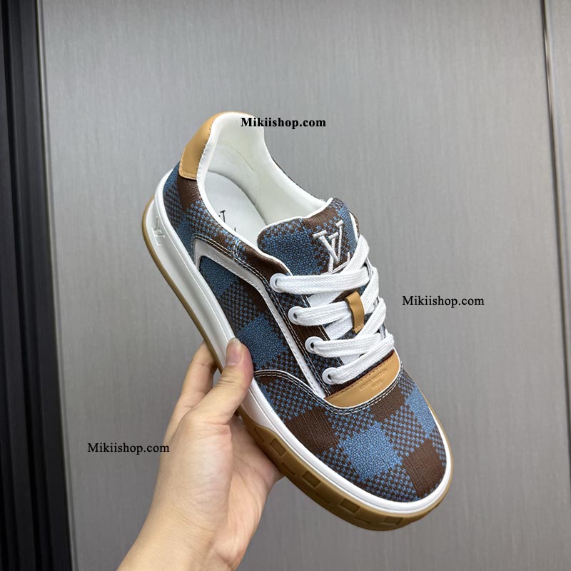 Giày lv sneaker họa tiết caro MK7
