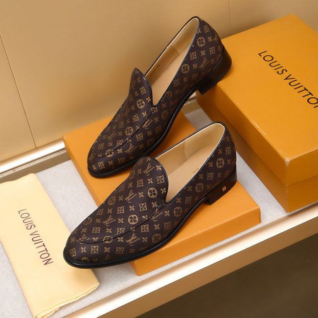 Giày Lười - Loafer LV Họa Tiết Monogram Nam Cao Cấp 4