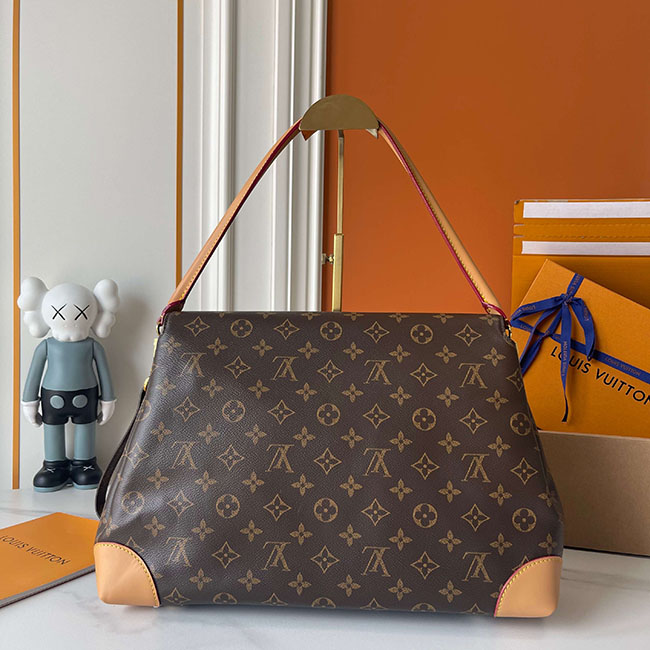 Túi LV Hide Away MM monogram nâu khóa LV 4