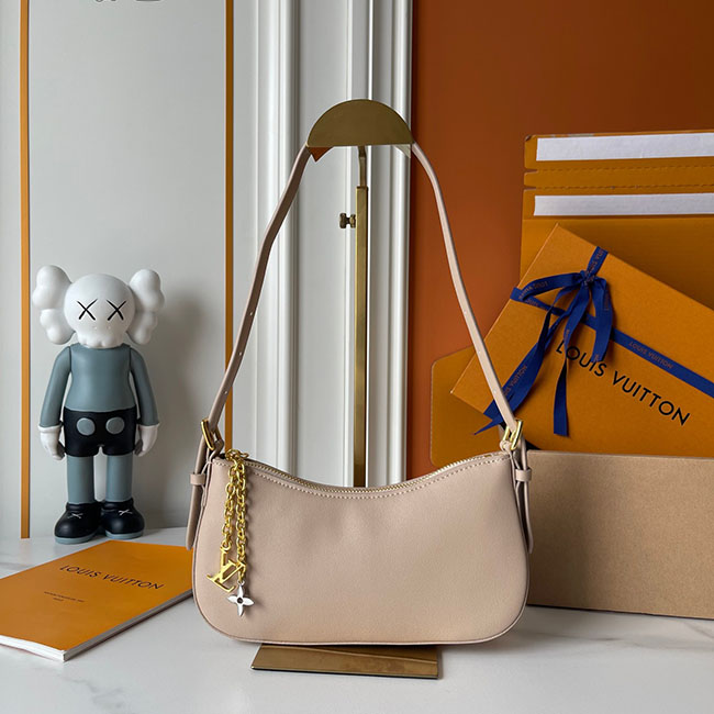 Túi Pochette LV Bloom be nhạt TLV095