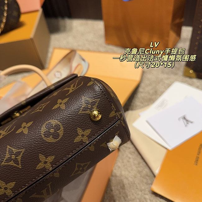 Túi LV Cluny mini Monogram Nâu sang trọng 7