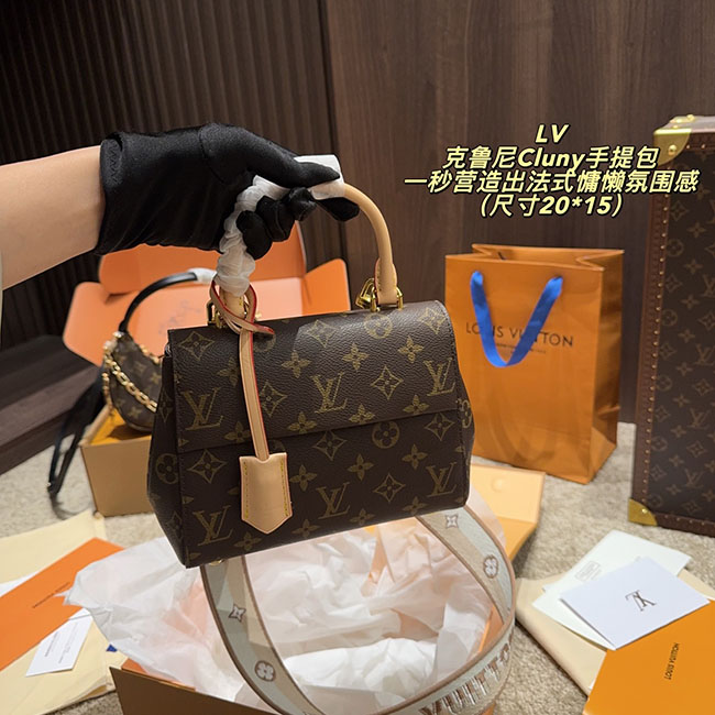 Túi LV Cluny mini Monogram Nâu sang trọng 5