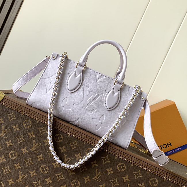 Túi LV OnTheGo East West Chain hồng TLV177