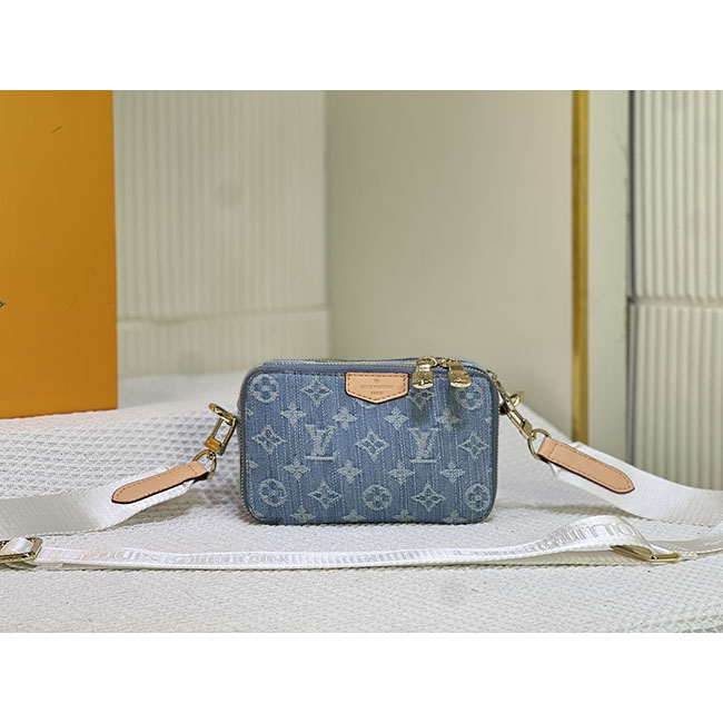 Túi đeo chéo LV nam Alpha Wearable Wallet xanh TNLV103