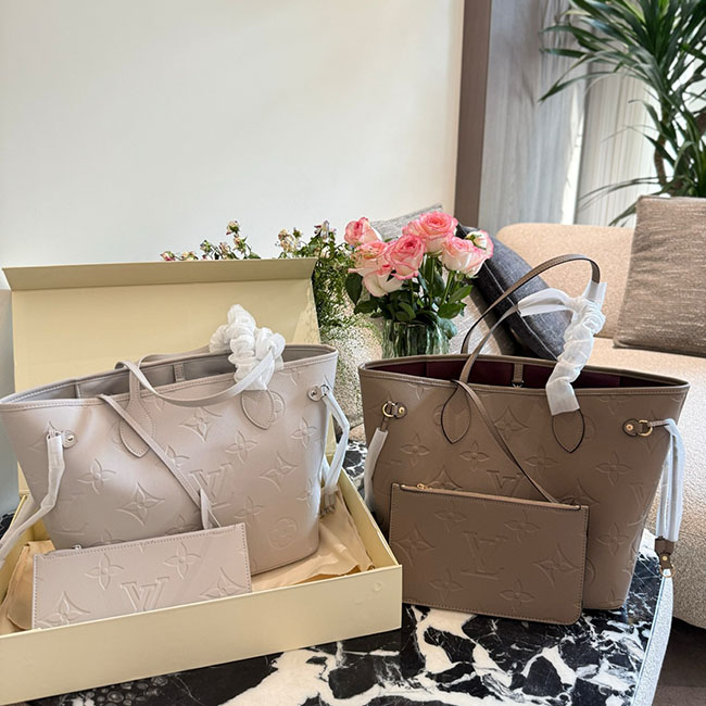 (2 màu)Túi LV Neverfull MM dập nổi TLV198