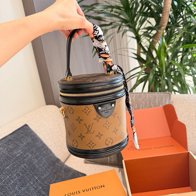 Túi LV Cannes hộp trống tròn hàng hiệu