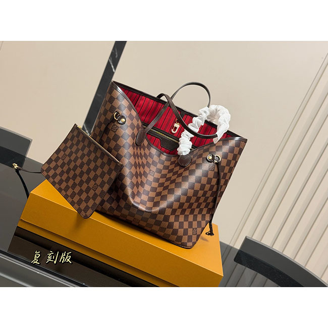 Túi LV Neverfull MM caro nâu TLV197