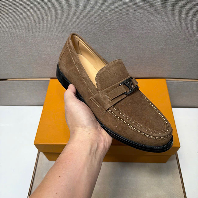 Giày loafer lv da lộn 3 màu MB003